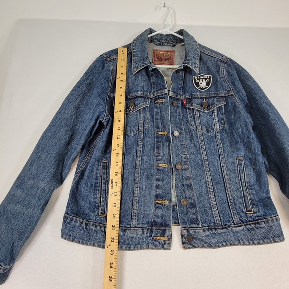 Levi’s Raiders Oakland Vegas Denim Jacket XL - Picture 3 of 16